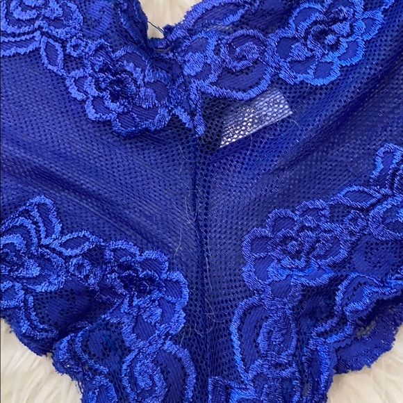 Frederick's Hollywood Blue Lacey Underwear Sz XXL - Picture 2 of 6
